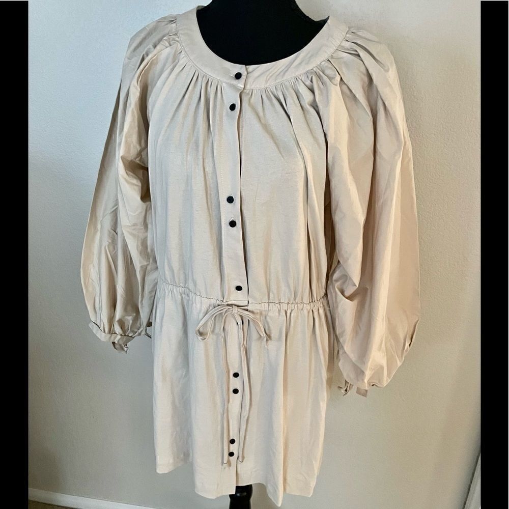 NWT Zara Combined Dress With Buttons - Picture 4 of 10